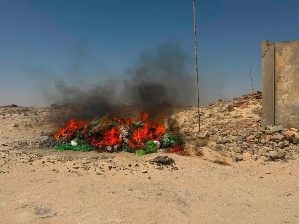 إتلاف شحنة من شباك الصيد المحظورة في نواذيبو
